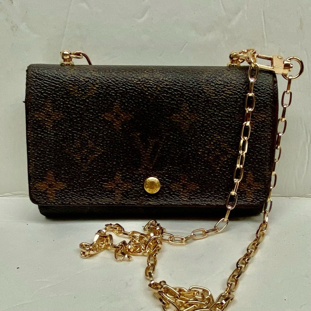 Louis Vuitton, Mono Brown Leather, Compact Wallet Crossbody (CA0969)