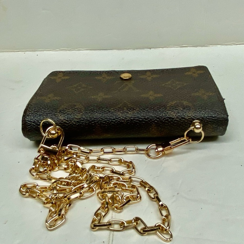 Louis Vuitton, Mono Brown Leather, Compact Wallet Crossbody (CA0969)