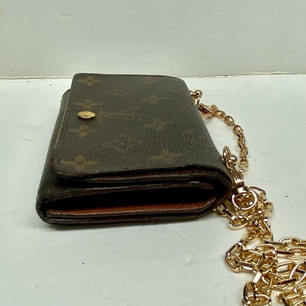 Louis Vuitton, Mono Brown Leather, Compact Wallet Crossbody (CA0969)