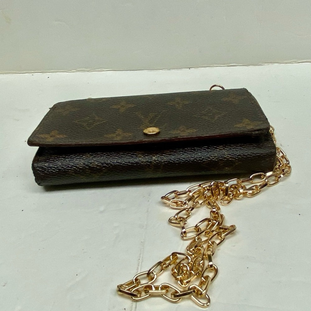 Louis Vuitton, Mono Brown Leather, Compact Wallet Crossbody (CA0969)