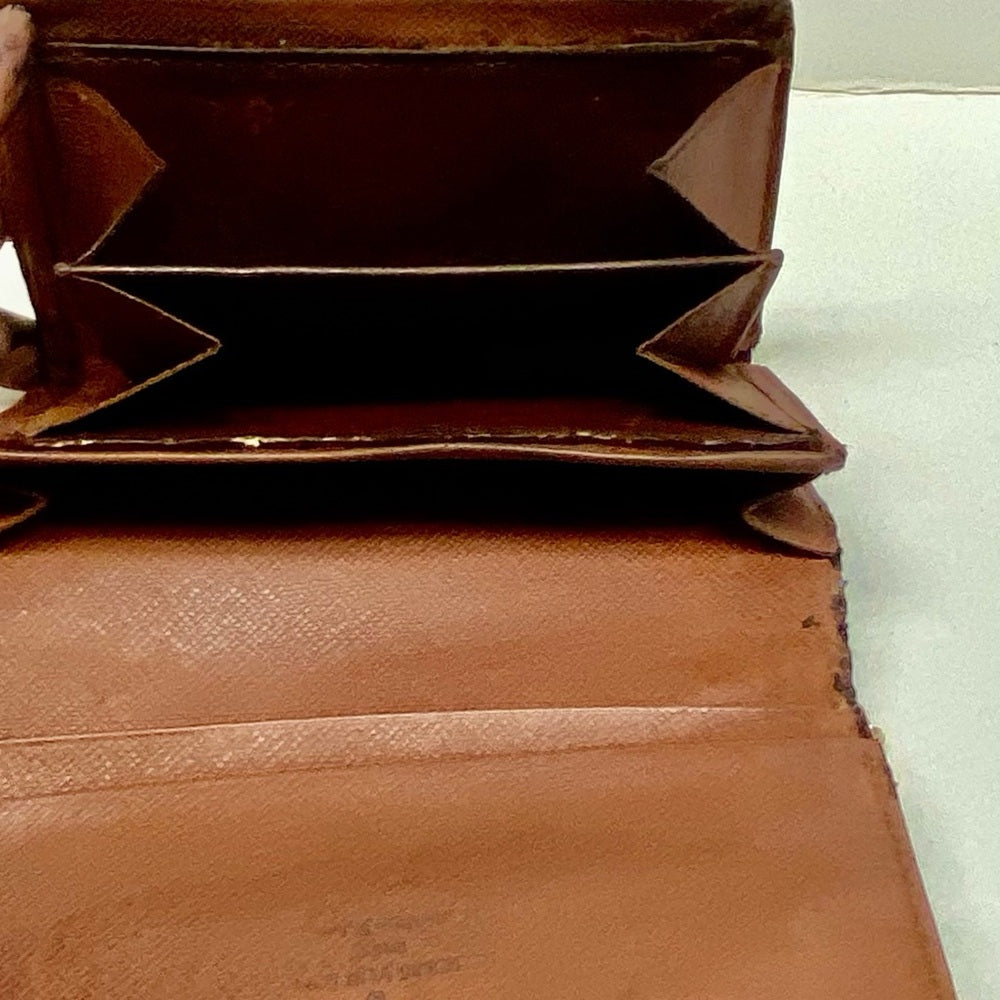 Louis Vuitton, Mono Brown Leather, Compact Wallet Crossbody (CA0969)