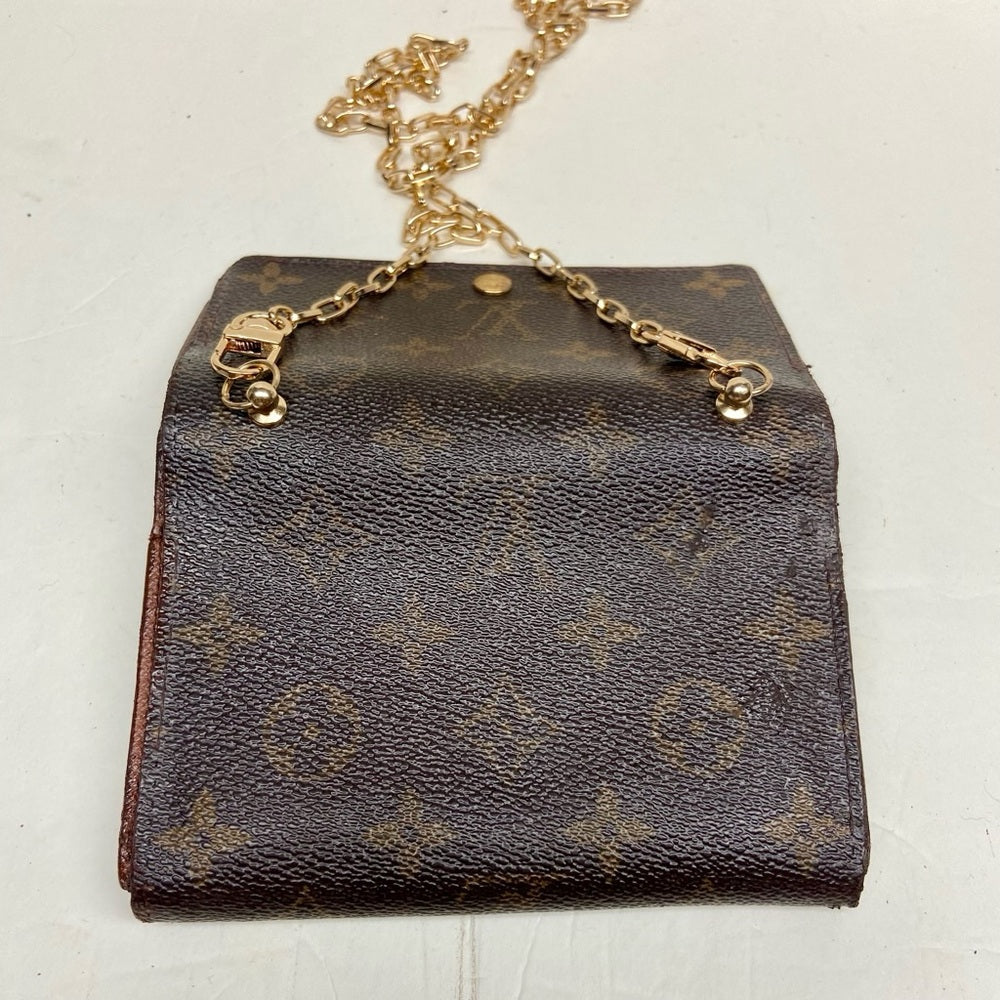 Louis Vuitton, Mono Brown Leather, Compact Wallet Crossbody (CA0969)