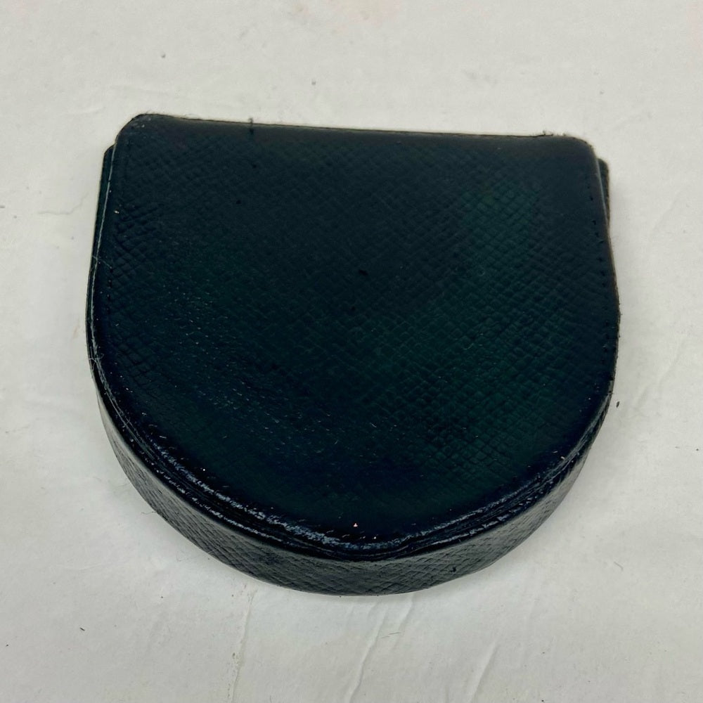 Louis Vuitton Black- Green Taiga Leather U-Shape Coin Purse
