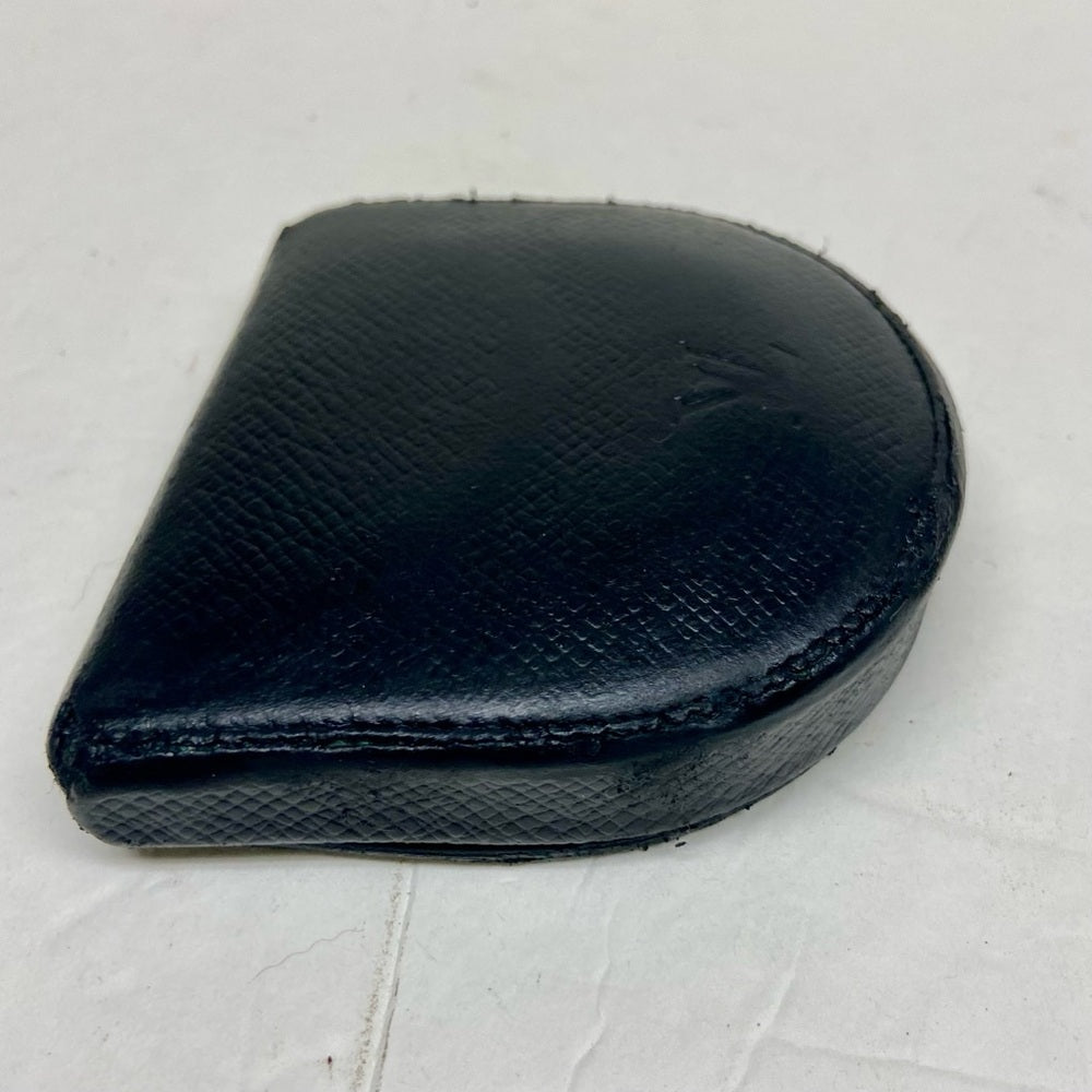 Louis Vuitton Black- Green Taiga Leather U-Shape Coin Purse