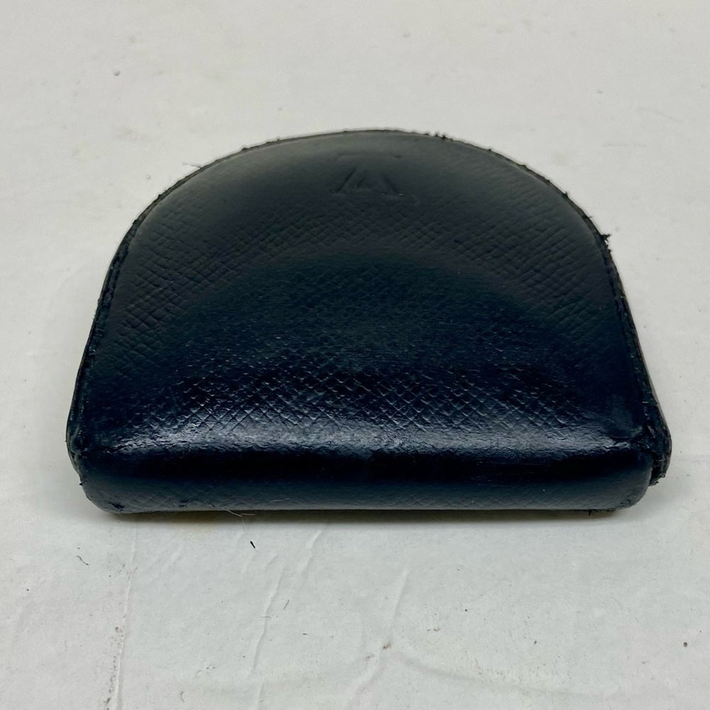 Louis Vuitton Black- Green Taiga Leather U-Shape Coin Purse