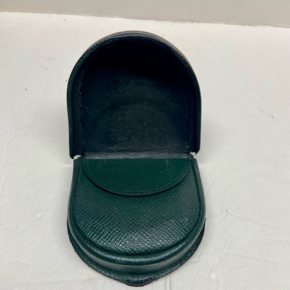 Louis Vuitton Black- Green Taiga Leather U-Shape Coin Purse