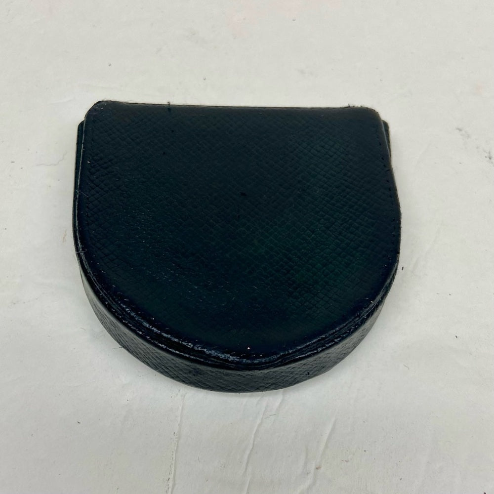 Louis Vuitton Black- Green Taiga Leather U-Shape Coin Purse