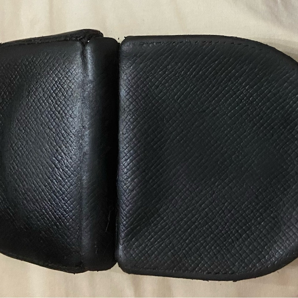 Louis Vuitton Black- Green Taiga Leather U-Shape Coin Purse