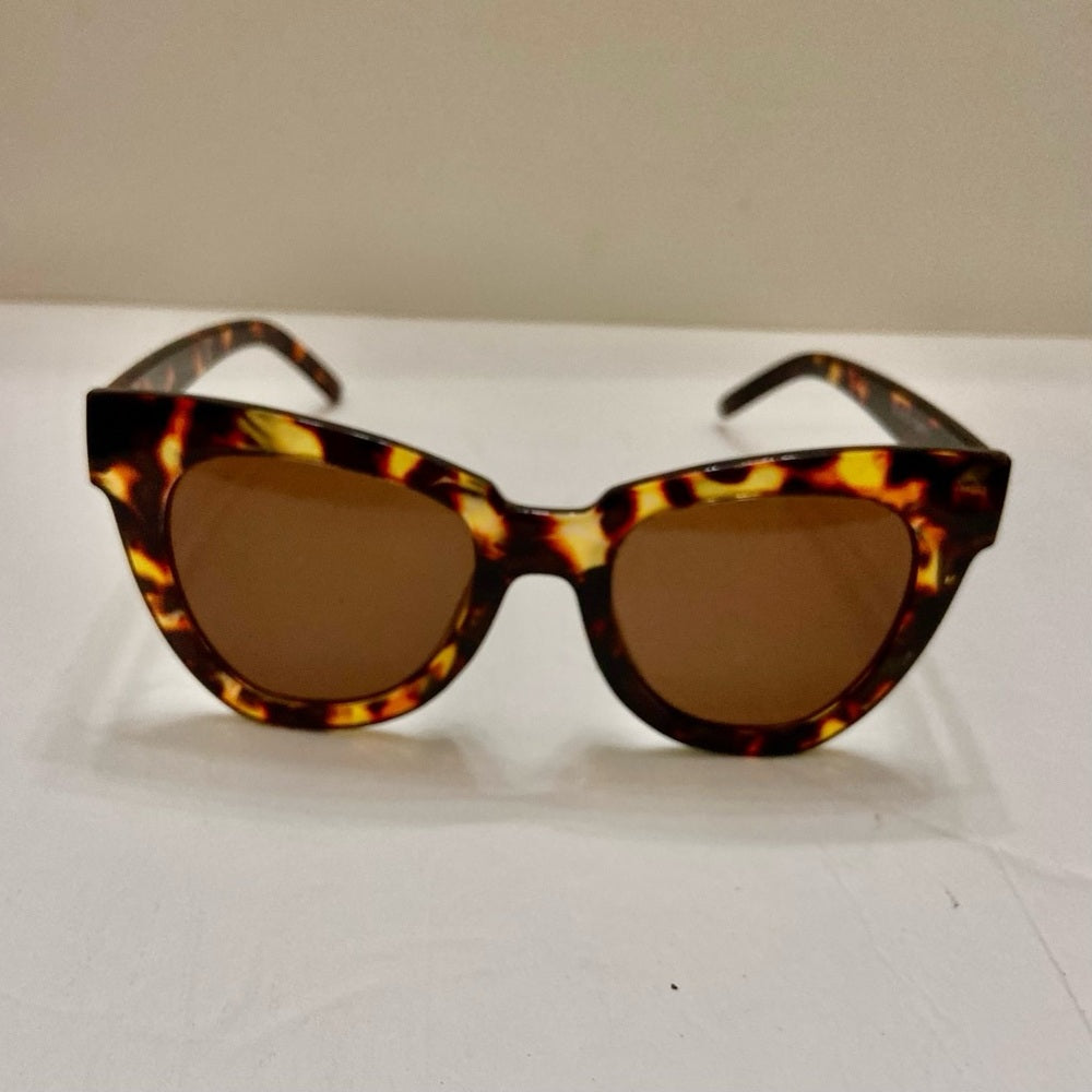Vintage, Cat Eye Brown Tortoise Large Sunglasses -LE19052 UV400