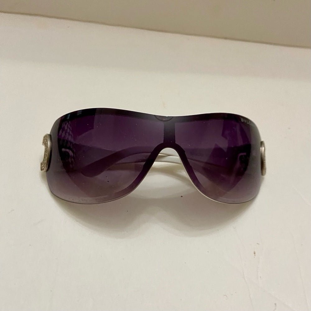 Vintage Bulgari White-Purple Wrap Around Sunglasses