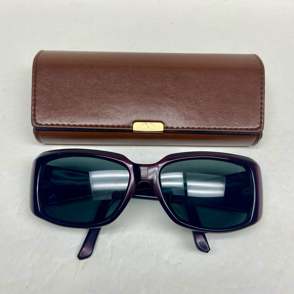 Valentino Garavani Burgundy Large Sunglasses with Case 5449S CZZ 56#16 130