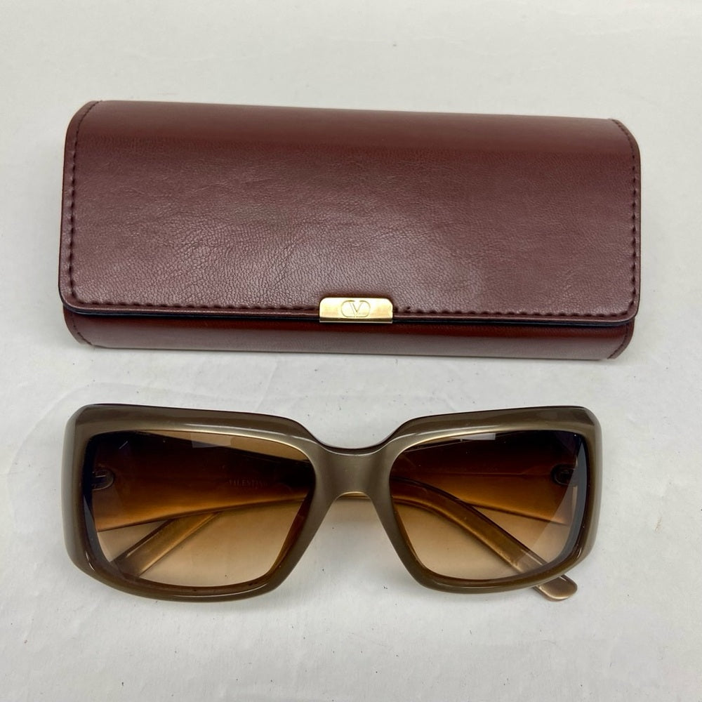 Valentino Garavani, Italy Gold Large Sunglasses with Case 5449S