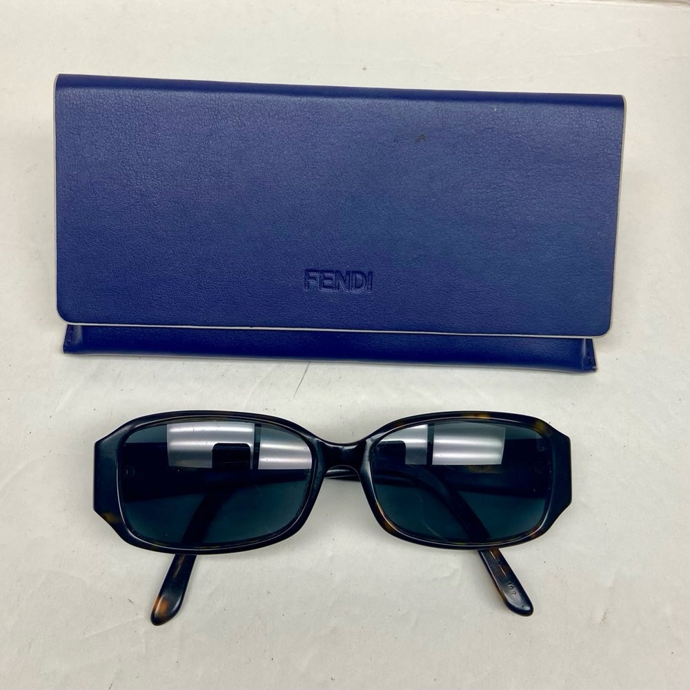 Fendi, Brown Tortoise Sunglasses with Gold Floral Design F924 215 135