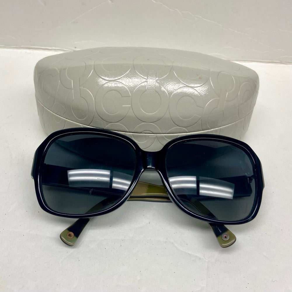 Coach Black/Stripes Large Sunglasses 511T3 59#16 135 Bridget 3P