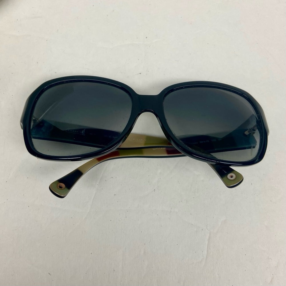 Coach Black/Stripes Large Sunglasses 511T3 59#16 135 Bridget 3P