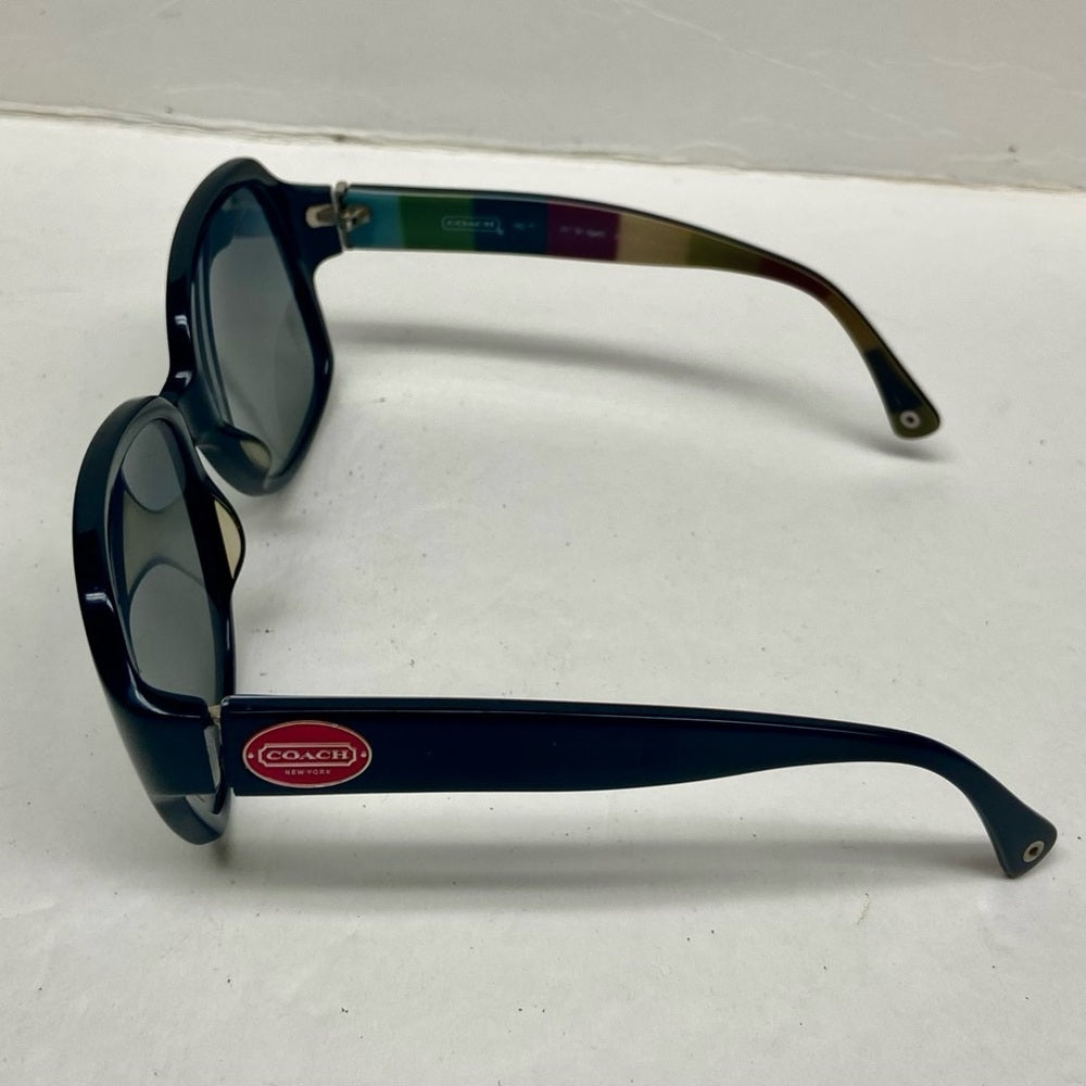 Coach Black/Stripes Large Sunglasses 511T3 59#16 135 Bridget 3P