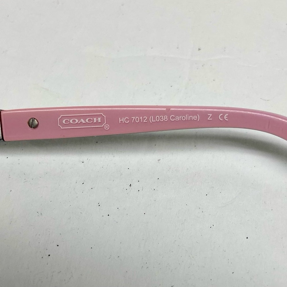 Coach HC7012 L038 Caroline Silver Frame/ Pink Temples (FRAME ONLY)