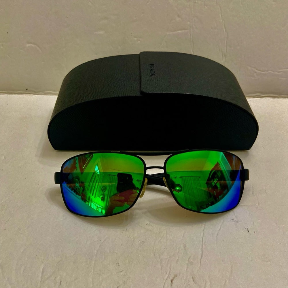 Prada - Italy Polarized Mirrored Aviator Sunglasses SPS 541 65-14 5AV-5Z1 125 3P
