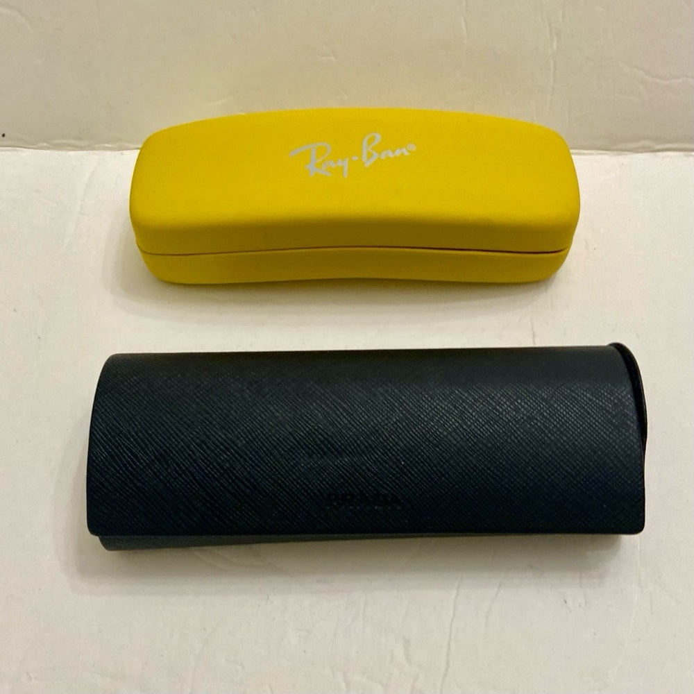 Two Sunglasses Cases- Prada and Ray Ban