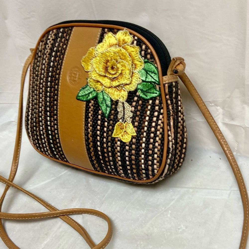Authentic, Rare, Fendi, Small Tweed Crossbody Bag 8in x 6.5in x 2in