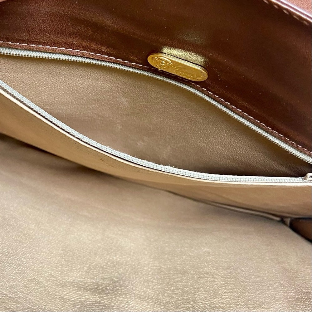 Vintage Gucci Brown Mono Coated Canvas Laptop Document -Briefcase Bag