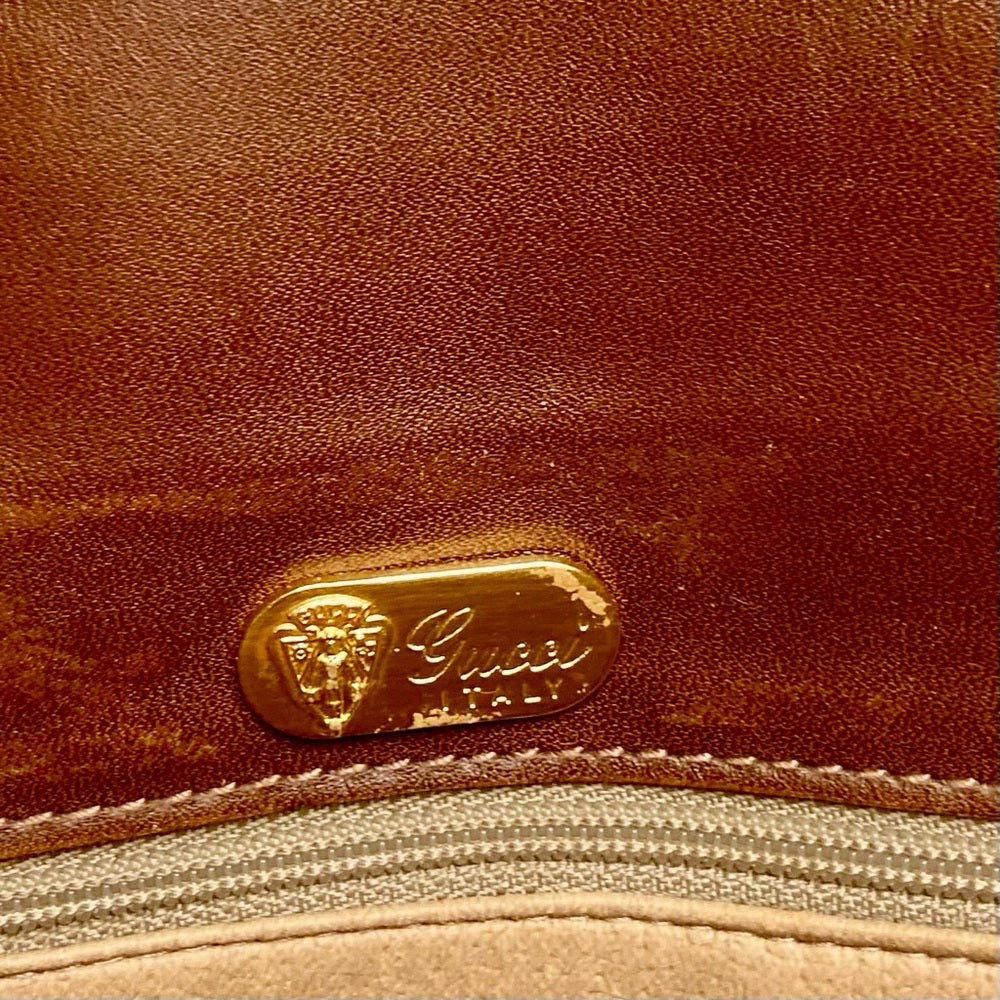 Vintage Gucci Brown Mono Coated Canvas Laptop Document -Briefcase Bag