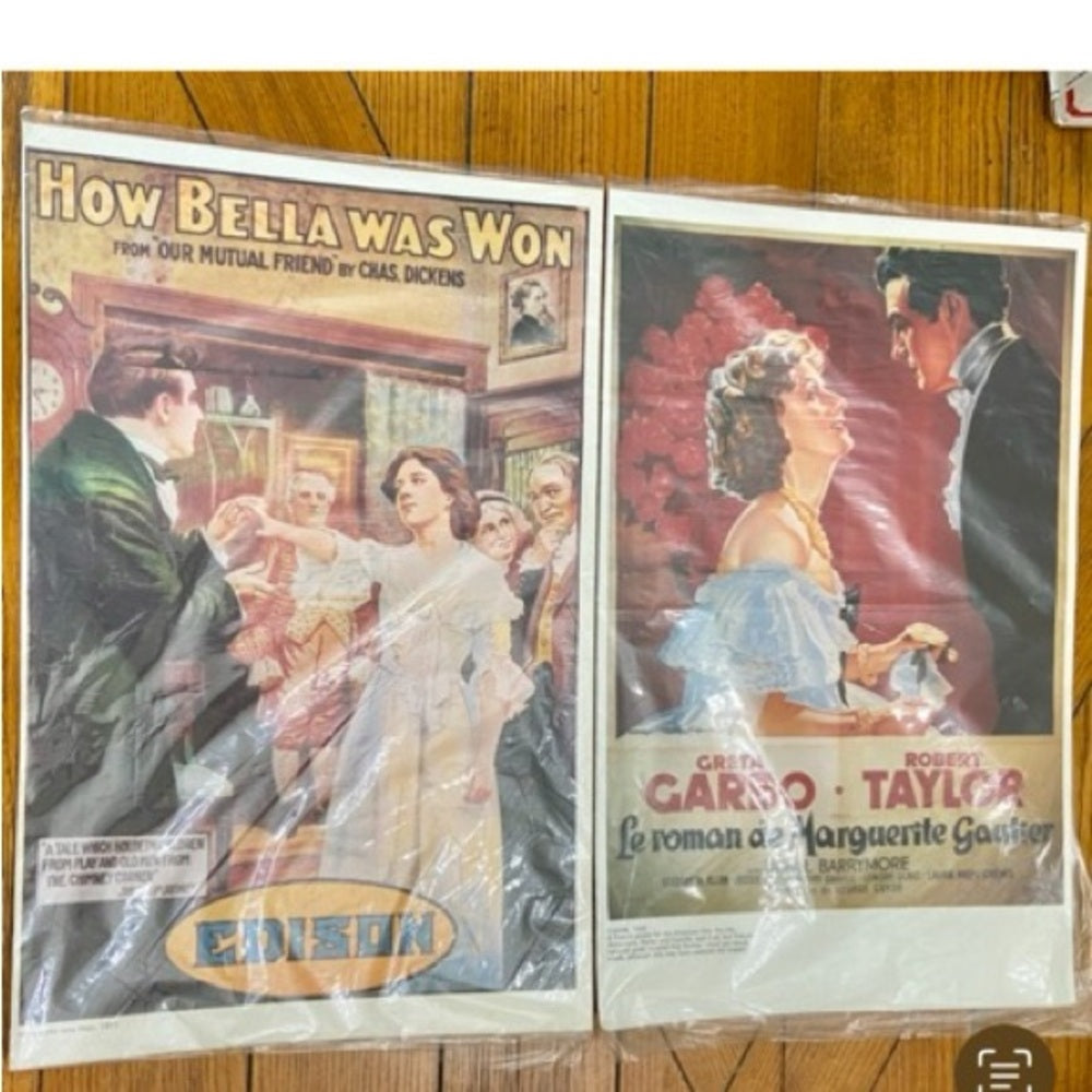 1911 How Bella Was Won and 1936 - Le Roman de Marguerite Gautier Movie Posters