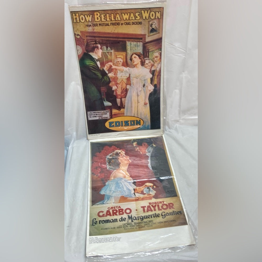 1911 How Bella Was Won and 1936 - Le Roman de Marguerite Gautier Movie Posters