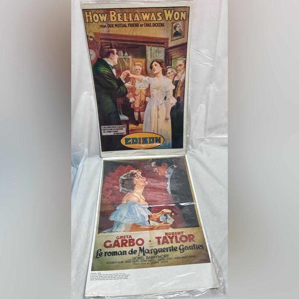 1911 How Bella Was Won and 1936 - Le Roman de Marguerite Gautier Movie Posters