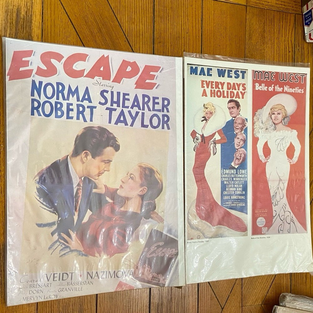 1940 Escape, 1934 Belle of the Nineties and 1937 Every Day’s a Holiday