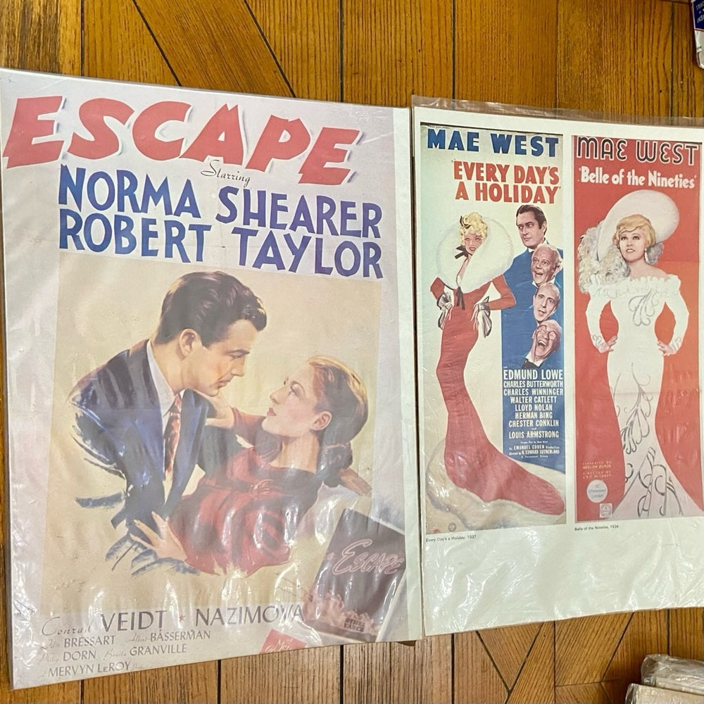 1940 Escape, 1934 Belle of the Nineties and 1937 Every Day’s a Holiday