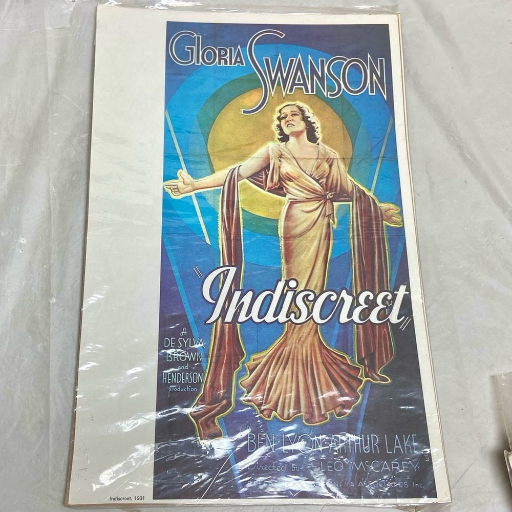 1931 Indiscreet and 1930 New York Nights Movie Posters