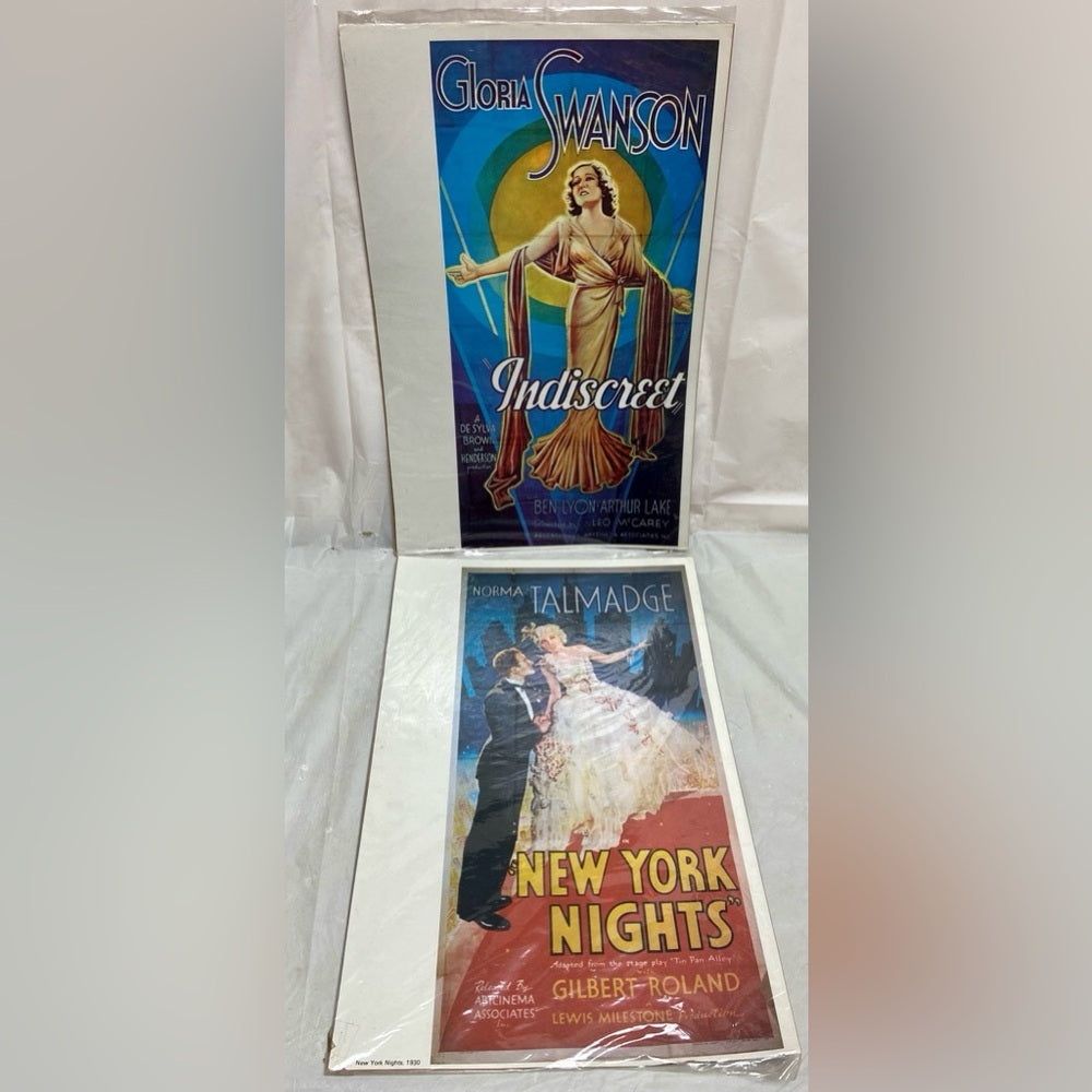 1931 Indiscreet and 1930 New York Nights Movie Posters