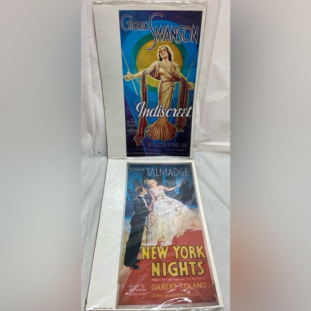 1931 Indiscreet and 1930 New York Nights Movie Posters