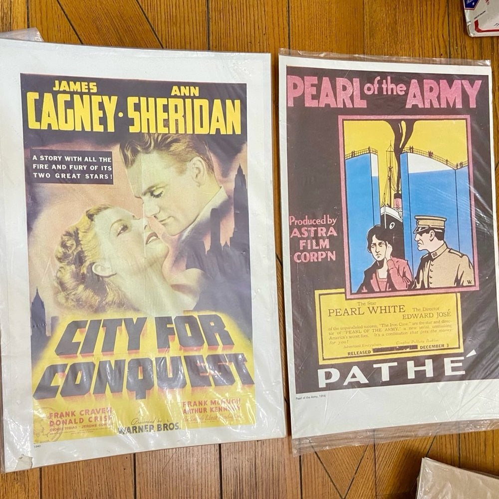 1940 City for Conquest and 1916 Pearl of the Army Movie Posters
