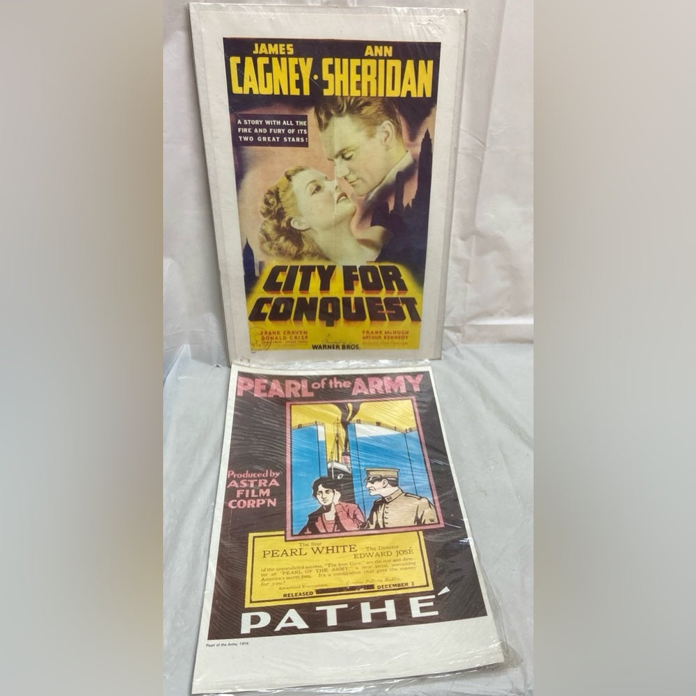 1940 City for Conquest and 1916 Pearl of the Army Movie Posters
