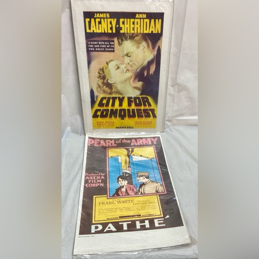 1940 City for Conquest and 1916 Pearl of the Army Movie Posters