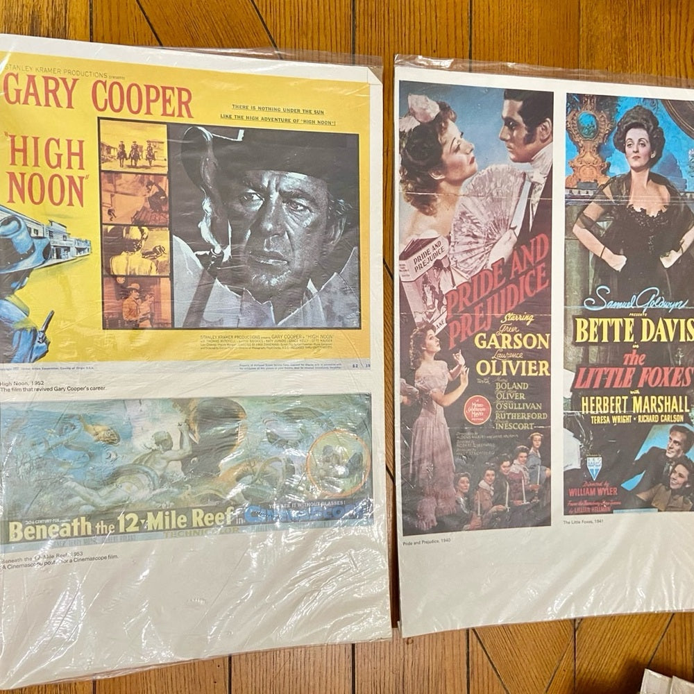 1952 High Noon, 1953 Beneath The 12-mile Reef, 1940 Pride and Prejudice and 1941