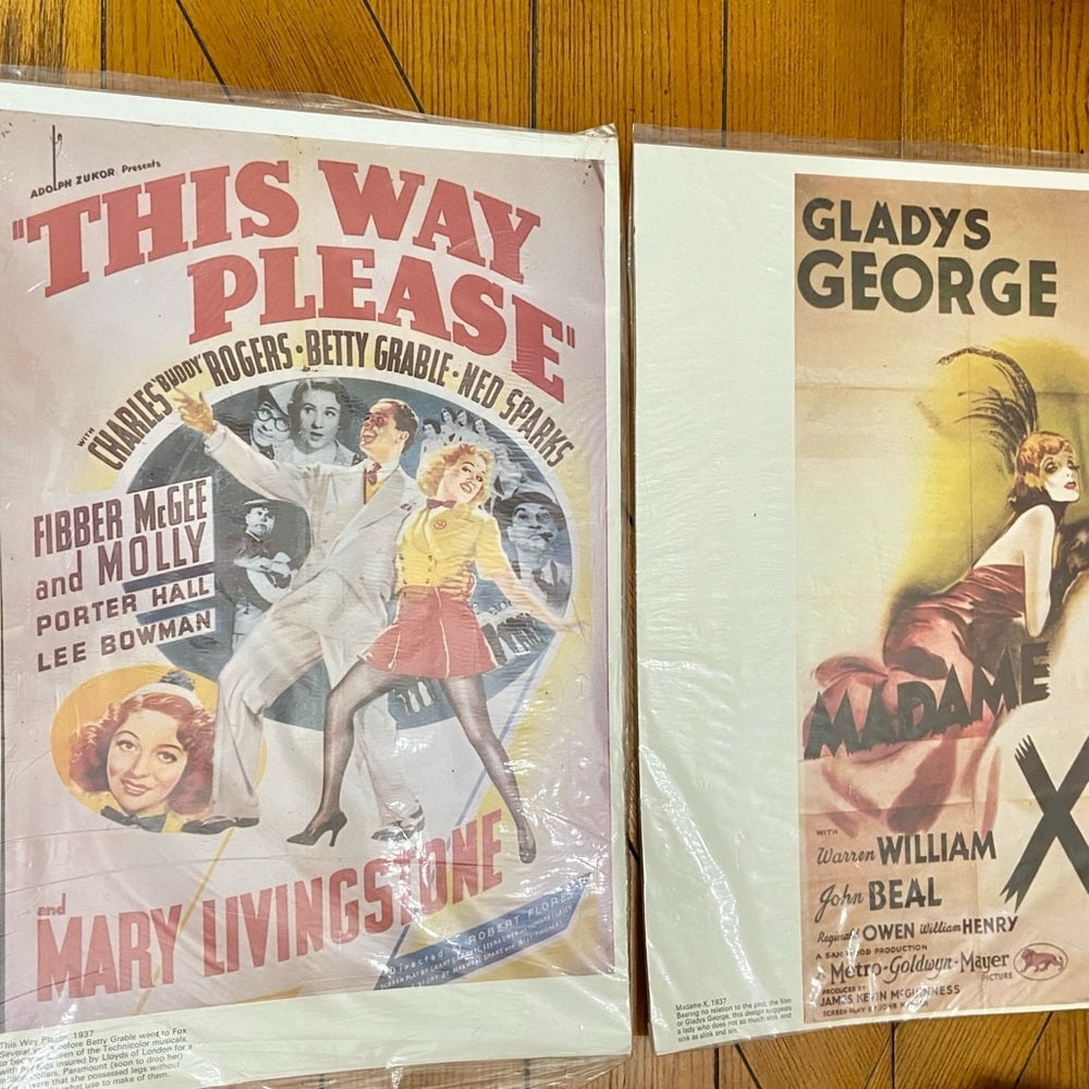 1937 This Way Out and 1937 Madame X Movie Posters
