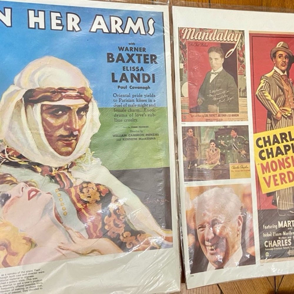 1930 In Her Arms, 1947 Monsieur Verdoux, 1940 The Great Dictator, 1924 Mandalay