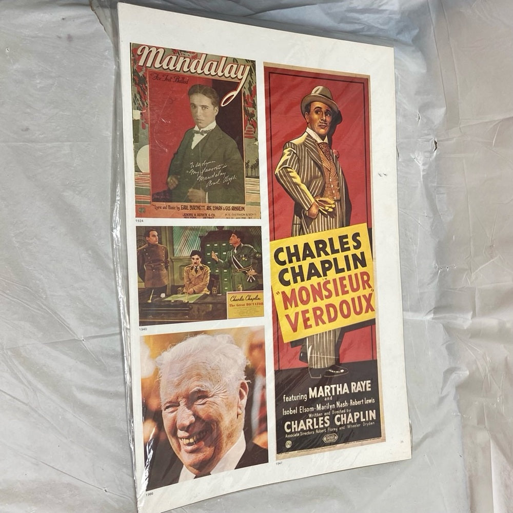 1930 In Her Arms, 1947 Monsieur Verdoux, 1940 The Great Dictator, 1924 Mandalay