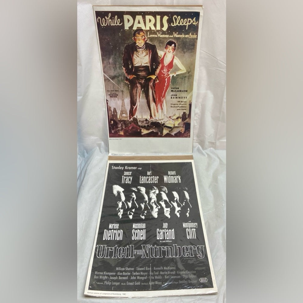 1932 While Paris Sleeps and 1961 Urteil Von Nuremberg Movie Posters