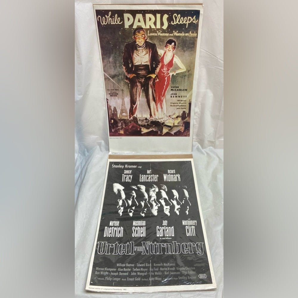 1932 While Paris Sleeps and 1961 Urteil Von Nuremberg Movie Posters