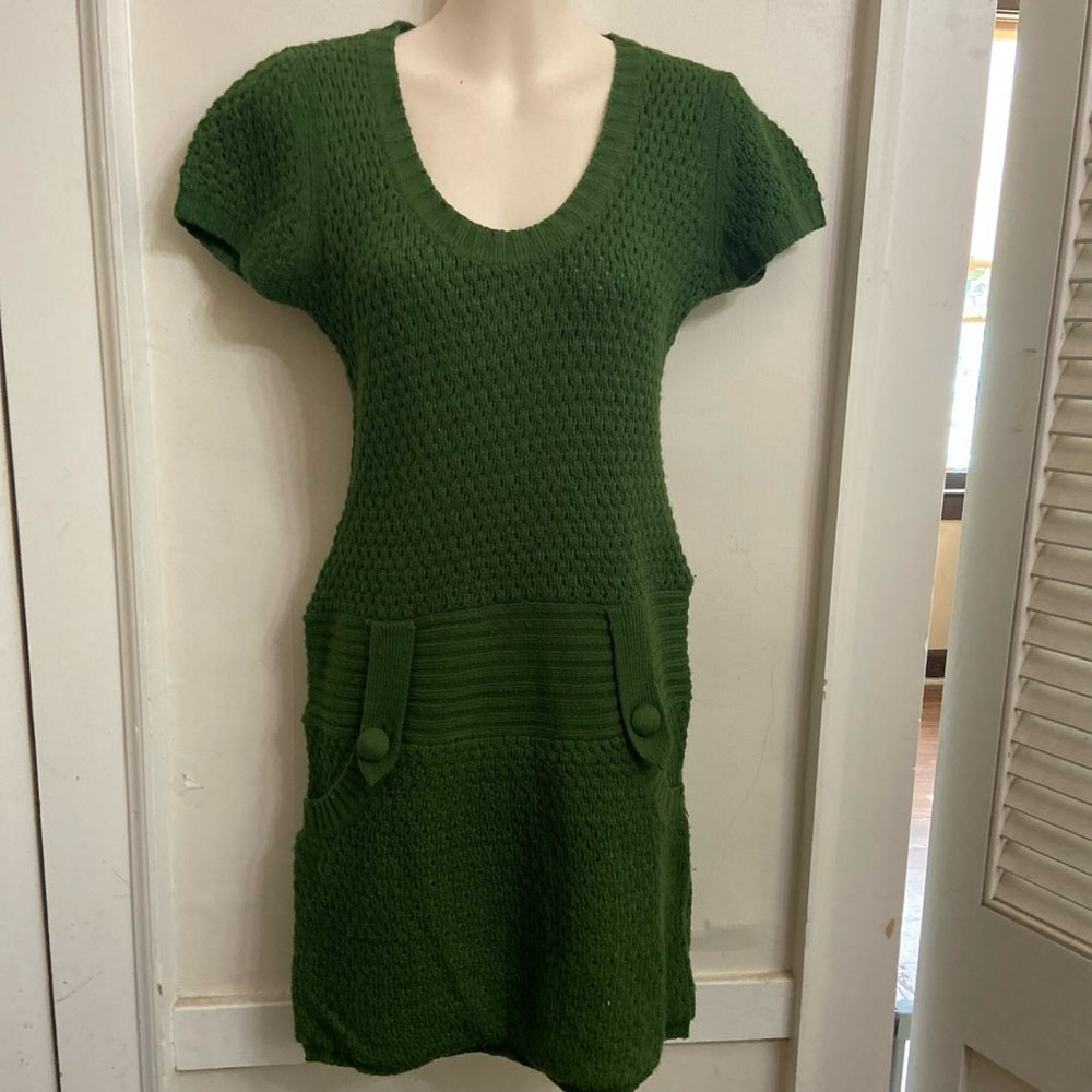 Dereck Heart Green Pull Over Sweater Dress/ Tunic Blouse Size S-M