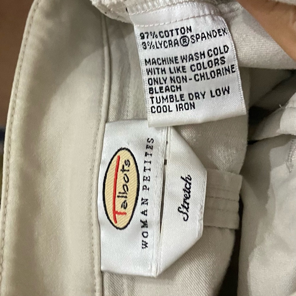 Talbots Woman Petites Beige Cotton Military Jacket - Size M-L