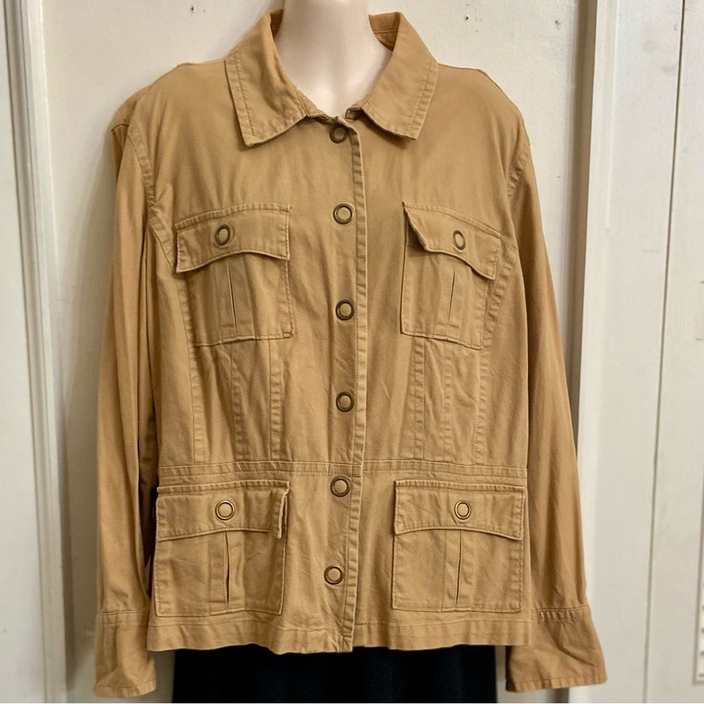ANA Yellow-Tan Cotton Military Style Jacket - XL