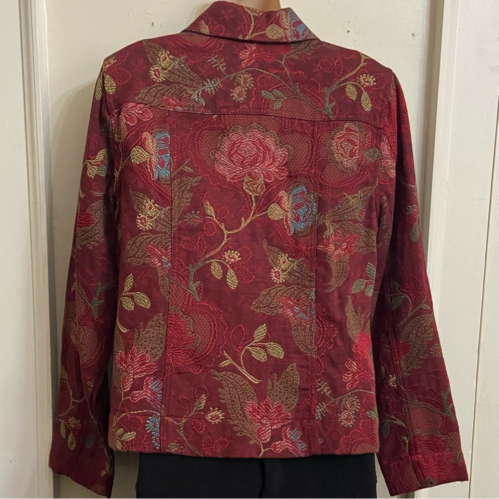 Christopher Banks Burgundy Tapestry Coat- Jacket - M