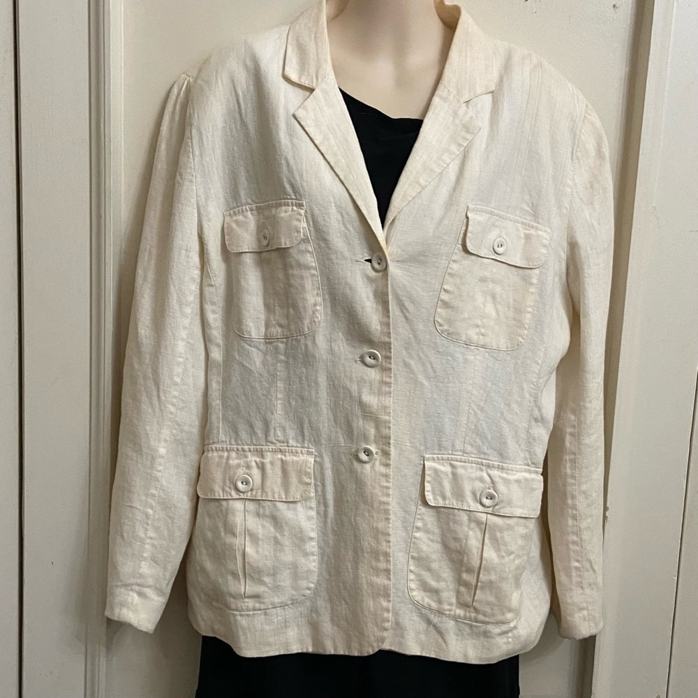 Merona Creame- Beige Blazer-Coat- Jacket - L
