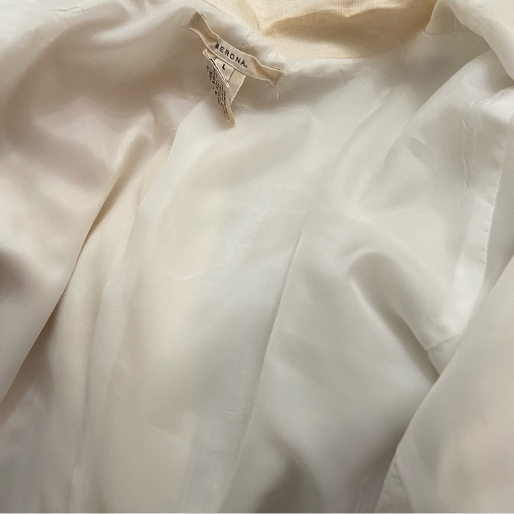 Merona Creame- Beige Blazer-Coat- Jacket - L