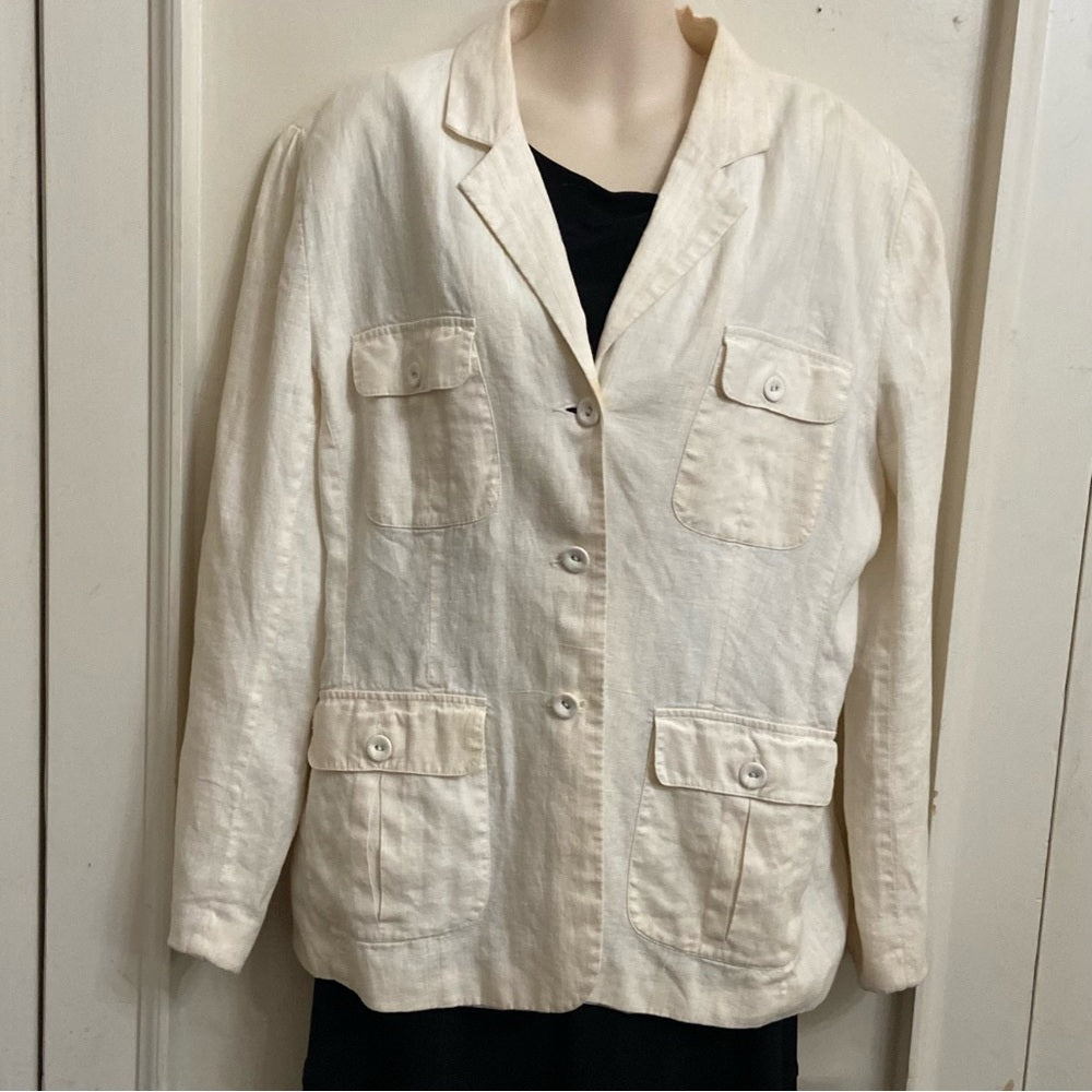 Merona Creame- Beige Blazer-Coat- Jacket - L